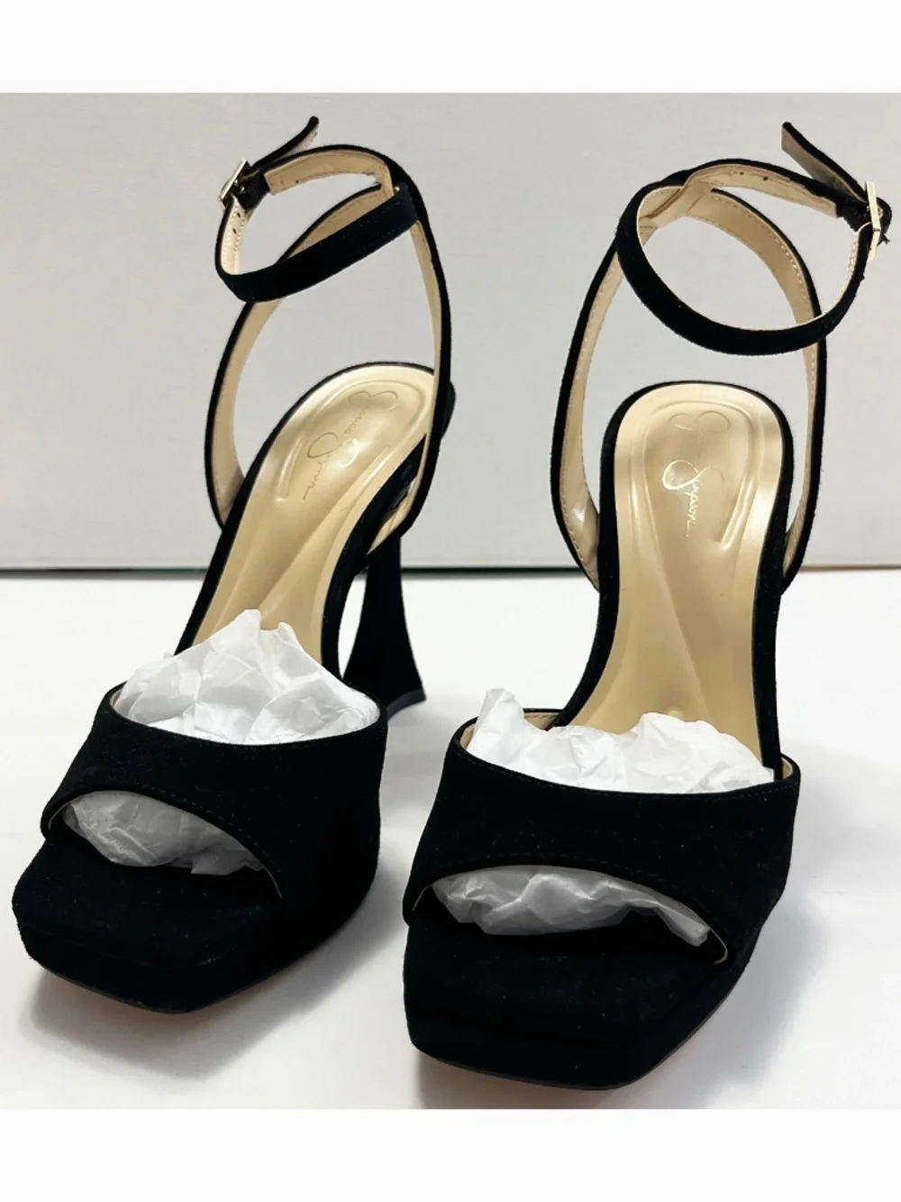 New w/ Box Black Jessica Simpson Women's Heels Size 5.5 Suede Platform Shoes